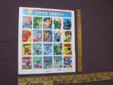 Sheet of 20 2006 39 cent DC Comics Super Heroes US postage stamps, #4084