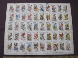 Sheet of 50 2001-2010 20 cent State Birds and Flowers stamps, #s 1953-2002 - sheet is stuck to a