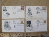 Four 1959 First Day Covers including Ernst Reuter, Ephraim McDowell, and 15-cent Airmail