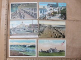 Lot of 6 Vintage New Jersey Postcards including Cape May, Long Branch, Belmar and more