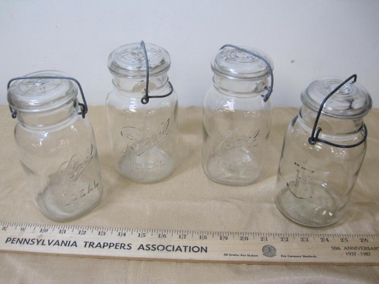 Four Bailtop Canning Jars - great for canning or displays