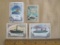 Lot of 3 1976 Soviet Union postage stamps depicting ships, plus one 1956 40K stamp that features