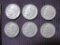 Lot of 6 Silver Roosevelt dimes: 1952D; 1960; 1961; 1963D; 1964(2), 14.8 g