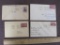 Lot of 4 First Day of Issue covers: 3 cent 25th anniversary of the Panama Canal (Aug. 15, 1939,