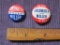 Two Goldwater and Miller 1964 Presidential campaign pins