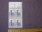 Block of 4 1939 3 cent 300th Anniversary of Printing in Colonial America US postage stamps, #857