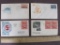 Four 1946 First Day of Issue Stamp Covers including Airmail, 100th Anniversary Smithsonian
