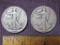 Two Walking Liberty Silver Half Dollars, 1945, 1945, 24.6 g