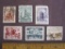 Lot of 6 vintage Poland postage stamps featuring ships, 3 of them canceled.