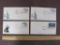 Lot of 4 First Day of Issue Postage Pre-Paid Envelopes, 30-cent Airmail, 1980-1983