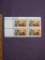 Block of 4 1972 National Parks Centennial City of Refuge Hawaii 11-cent US Airmail Stamps, Scott