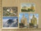 Four 1940s souvenir postcards from Rochester, MN plus a postcard of Mt. St. Helens, WA