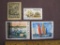Lot of 4 canceled vintage Poland postage stamps, including 1 1965 Sailboats, 1 1973 Environmental