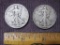 Lot of 2 Walking Liberty Silver Half Dollars, 1934 and 1939-S, 24.5 g