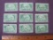 Lot of 8 1950 3 cent American Bankers Association US postage stamps, #987