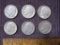 Lot of 6 Silver Roosevelt dimes: 1948 (2); 1950; 1960D; 1964 (2), 14.8 g