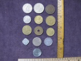 Lot of foreign coins from countries including India, Tanzania and Belgium
