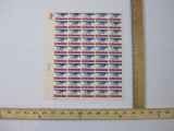 Full Sheet of 50 1974 26-cent Mt Rushmore Shrine of Democracy US Air Mail Postage Stamps, Scott #C88