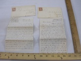 Two Letters and Postmarked Envelopes from 1867