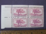 Block of 4 1935 Connecticut Tercentenary 3 cent US postage stamps, #772