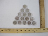 Lot of 15 US State Quarters in protective cases