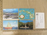 Hawaii lot of 4 vintage postcards (Captain Cook's Monument and Diamond Head included).