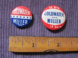 Two Goldwater and Miller 1964 Presidential campaign pins