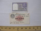 Two Government of India One Rupee Notes