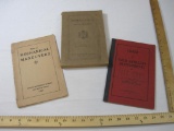 Three Vintage Military Books including Notes on Mechanical Maneuvers (Coast Artillery School 1917),