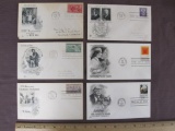 Lot of 6 First Day of Issue Covers including 1952 200th Anniversary of the Birth of Betsy Ross, 1952