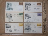 Six First Day of Issue Covers from 1948-1954 including 100th Anniversary Trail of Tears, 100th