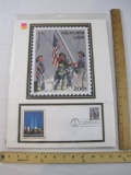 Remembering the Heroes of 2001 Matted First Day of Issue Stamp, June 7 2002, matting has some