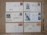 Six First Day of Issue Covers from 1953-1954 including Regular Postage Series of 1954