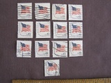 Lot of 1978 15 cent Land of the Free, Home of the Brave McHenry Flag US postage stamps, #1598a