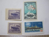Lot includes 2 1922 Russian Famine Relief semi-postal stamps (B34), plus 2 other USSR stamps,