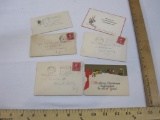 Three Christmas Cards with postmarked envelopes