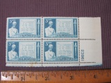 Block of 4 Gettysburg Address 85th Anniversary 3-cent Postage Stamps, Scott #978
