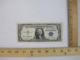 US One Dollar Blue Seal Silver Certificate Series 1935 D, B01984838G