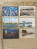 Lot of 6 vintage New York City postcards: 4 used (Singer Building, City Skyline in 1929, Brooklyn