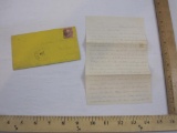 Letter and Postmarked Envelope from 1865