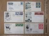 Lot of 6 1950-54 First Day of Issue Covers including Airmail, Railroad Engineers of America and more