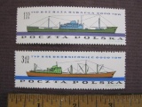 Lot of 2 unused Poland Poczta Polska Ship/Shipping stamps