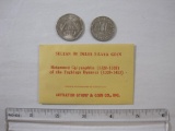 Two Indian Coins including 1986 1 Rupee and 1985 50 Paise