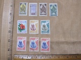 Lot of 10 loose mostly uncanceled Upper Volta postage stamps. They include 4 1928 stamps, one from
