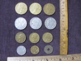 Lot of 12 coins from France, 1924-1981