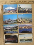 Assorted Washington State postcards, including Seattle and Mt. St. Helens. Also, an antique card