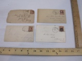 Lot of 4 1800s Postmarked Envelopes