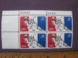 Block of 4 Statue of Liberty 18-cent Airmail Stamps, Scott #C87