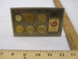 Coins Set of the Bank of Korea and '88 Olympic Stamp Commemorative Display