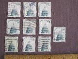 Lot of 10 1975 mostly canceled 9 cent Right of People Peaceably to Assemble US postage stamps, #1591